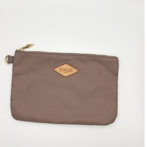 MZ Wallace Taupe Nylon Zip Pouch
